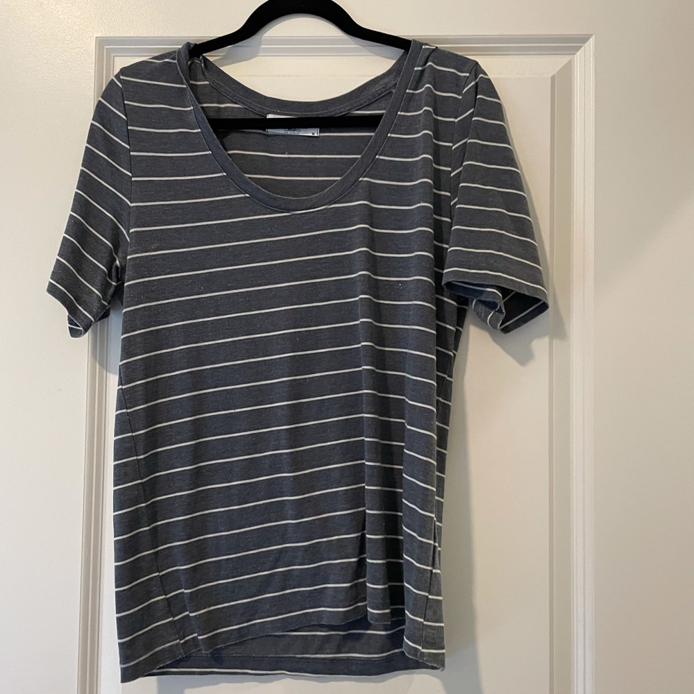 CJLA Navy and white striped tee